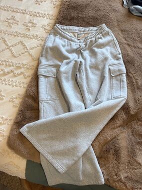 TNA Light Gray Cargo Track Pants